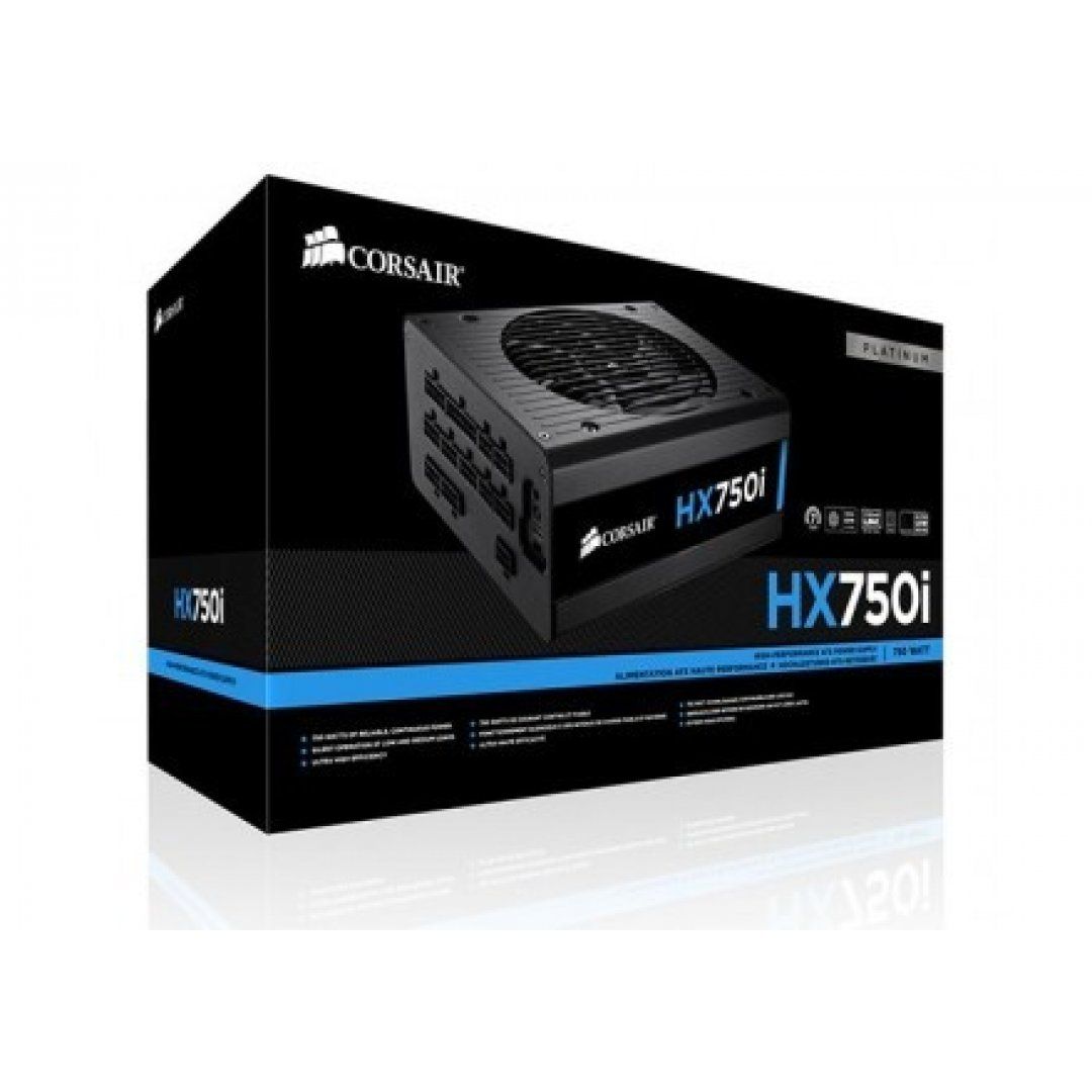 FONTE CORSAIR HX750I SERIES 750W, 80 PLUS PLATINUM FULL MODULAR, CP-9020072-NA