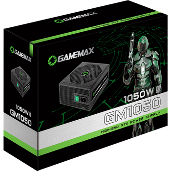 FONTE GAMER SEMI-MODULAR 1050W 80 PLUS SILVER GAMEMAX GM1050