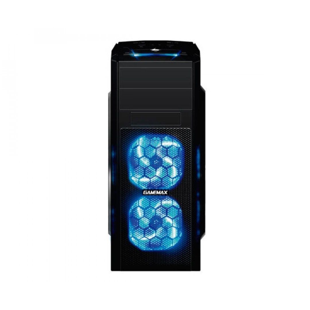 GABINETE GAMEMAX PRETO C/ LED AZUL, G529