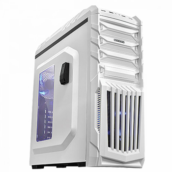 GABINETE PCYES TIGER, BRANCO COM LED AZUL