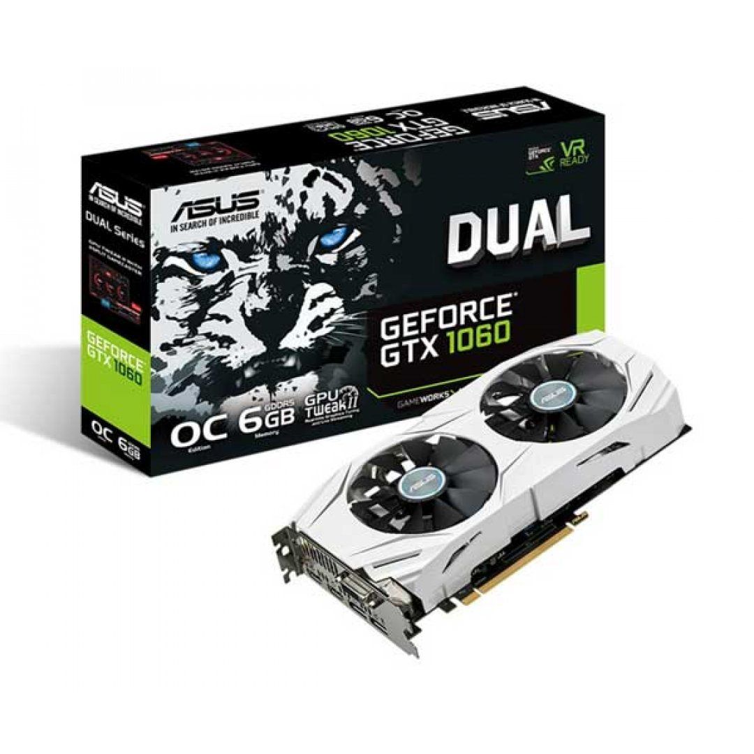 PLACA DE VIDEO ASUS GTX 1060 DUAL OC 6GB, DUAL-GTX1060-O6G