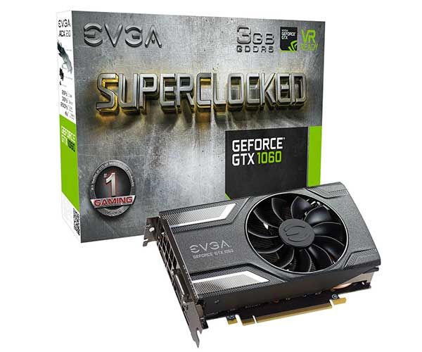 PLACA DE VÍDEO EVGA GEFORCE GTX 1060 SC GAMING ACX 2.0 3GB GDDR5 192BIT, 03G-P4-6162-KR