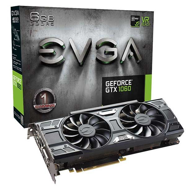 PLACA DE VIDEO EVGA GTX 1060 GAMING 6G ACX3.0 GDDR5, 06G-P4-6262-KR