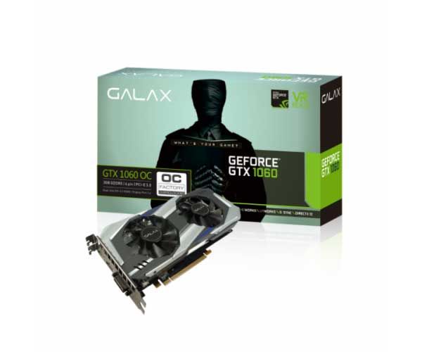 PLACA DE VÍDEO GALAX GEFORCE GTX 1060 3GB OC GDDR5 192BIT , 60NNH7DSL9C3