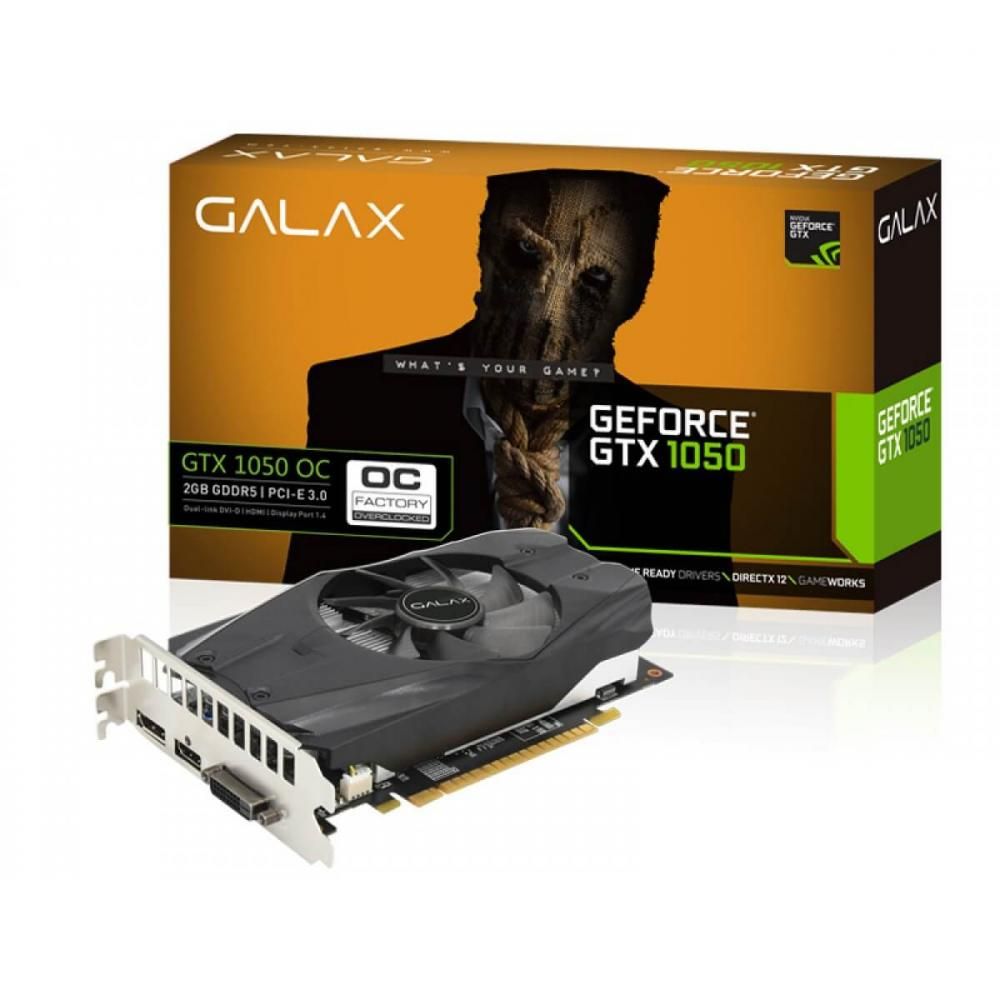 Placa de vídeo Geforce GTX 1050 2GB Galax OC GDDR5 - 50NPH8DSN80C