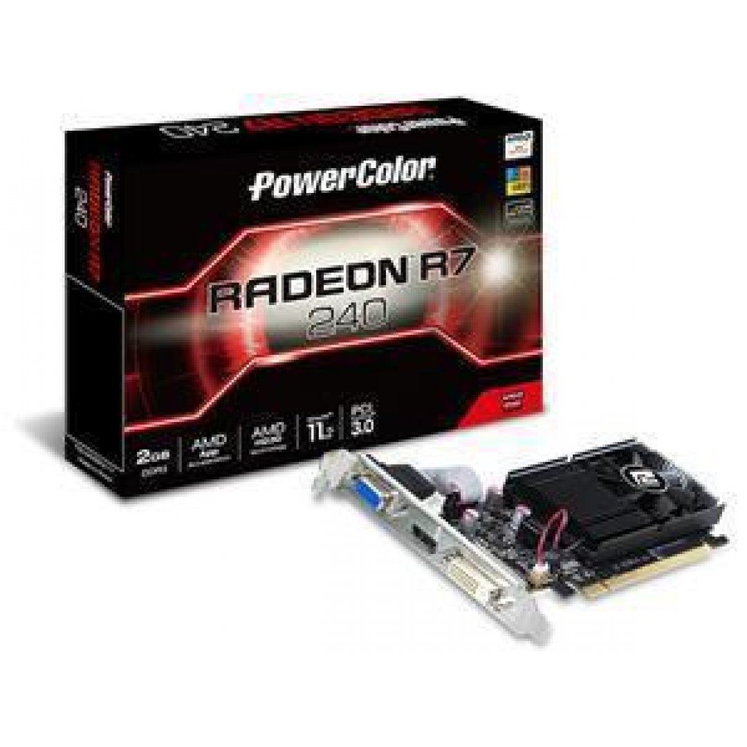 Placa de Vídeo PowerColor AMD Radeon R7240 2GB DDR3 - AXR72402GBK3-HLE