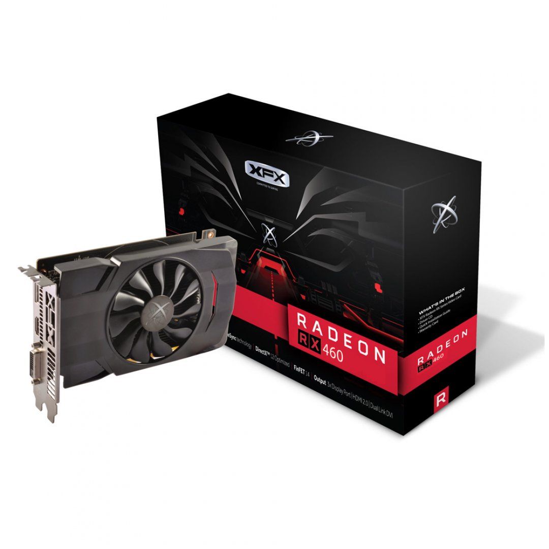 PLACA DE VÍDEO RX 460 4GB DDR5 XFX - RX-460P4SFG5