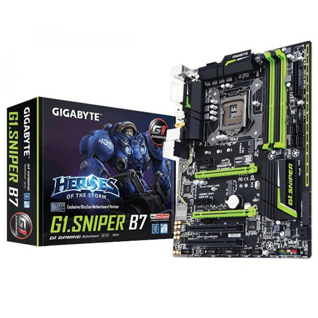 PLACA MÃE GIGABYTE G1.SNIPER B7, CHIPSET B150, LGA 1151