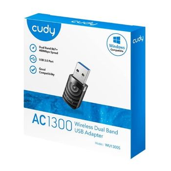 Adaptador Wireless USB Cudy AC1300 WU1300S - Dual Band 2.4/5GHZ - USB 3.0