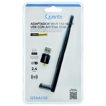 Adaptador Wireless USB Quanta QTAA150 150Mbps 2.4GHZ
