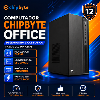 Computador CHIPBYTE i3-8100 / 16GB DDR4 / SSD 240GB