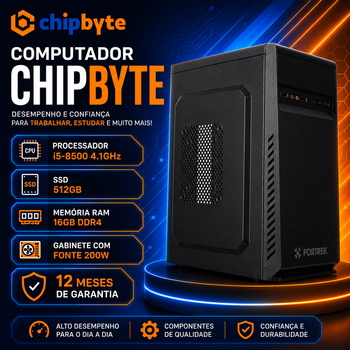 Computador CHIPBYTE i5-8500 / 16GB DDR4 / SSD 512GB