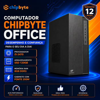Computador CHIPBYTE Office SKUL i5-3470 / 8GB DDR3 / SSD 120GB