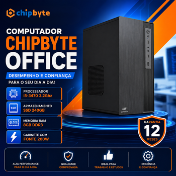 Computador CHIPBYTE Office SKUL i5-3470 / 8GB DDR3 / SSD 240GB