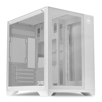 Gabinete Gamer Mancer CV100 Branco Aquário Lateral em Vidro Temperado Sem Cooler - MCR-CV100-WH