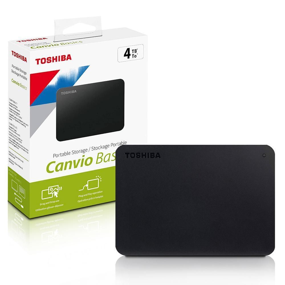 HD Toshiba Externo Portátil Canvio Basic 4TB USB 3.0