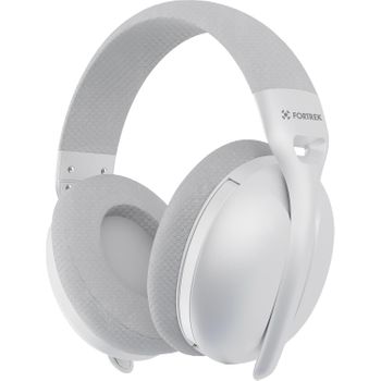 Headset Sem Fio Fortrek Wise Air Branco Tri-Mode (DONGLE+CABLE+BLUETOOTH) Drivers de 40mm
