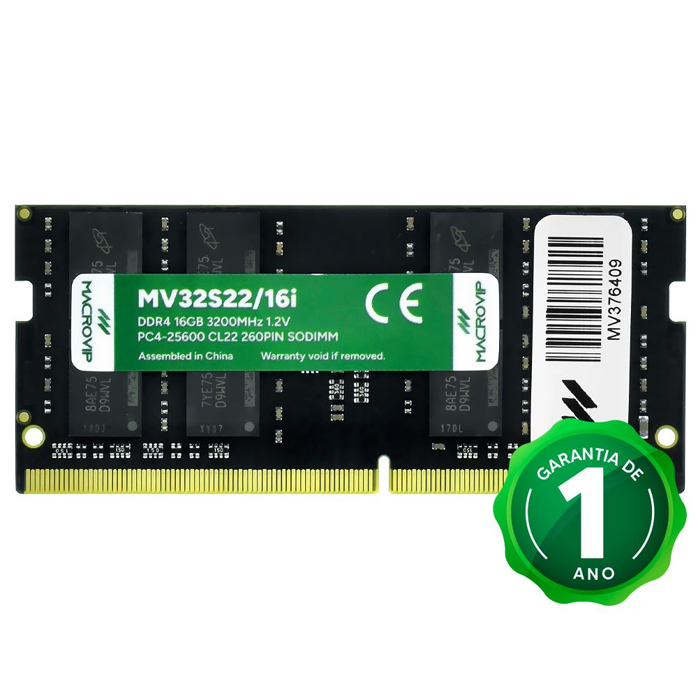 Memoria DDR4 16GB 2666mhz Crucial P/ Notebook 1.2V - CB16GS2666