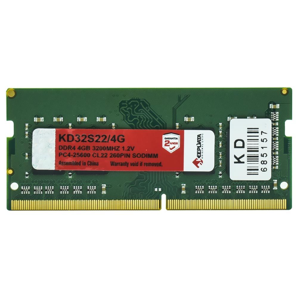 Memória DDR4 8GB 2400 Adata P/ Notebook 1.2V - AD4S240038G17-S