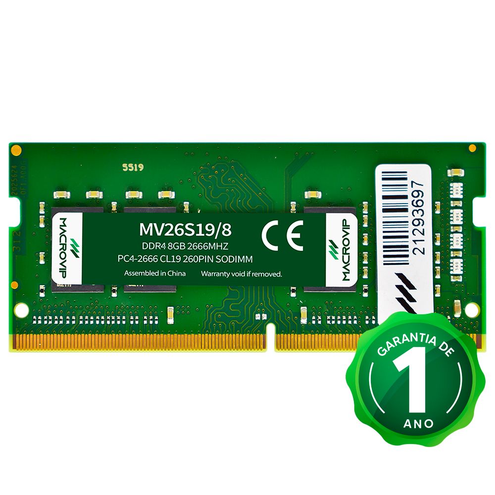 Memoria DDR4 16GB 2666mhz Crucial P/ Notebook 1.2V - CB16GS2666