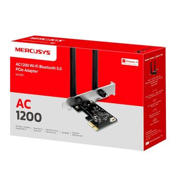 Placa de Rede Wireless e Bluetooth 5.0 Mercusys PCI Express MA30E AC1200 Dual Band 2.4/5Ghz