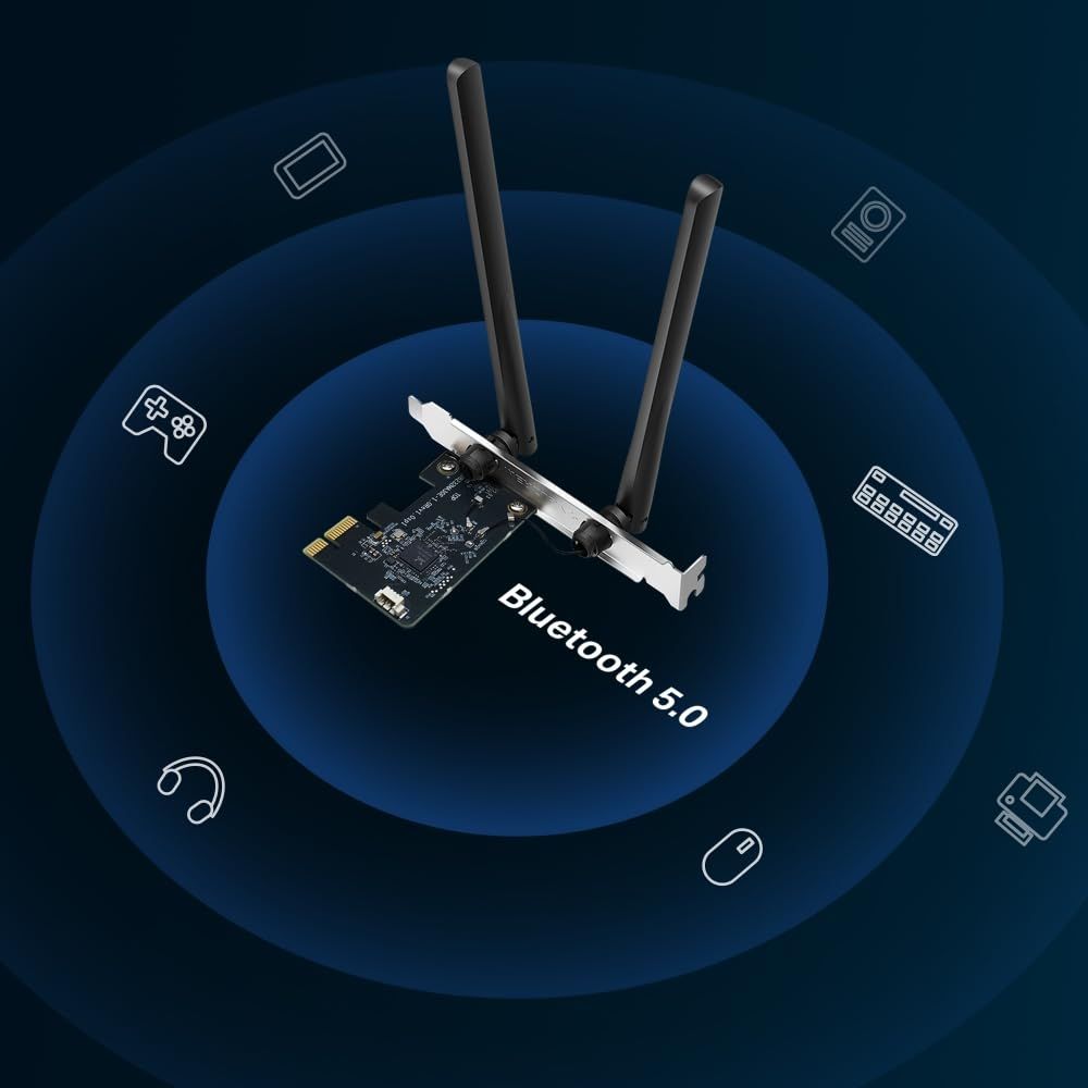 Placa de Rede Wireless e Bluetooth 5.0 Mercusys PCI Express MA30E ...