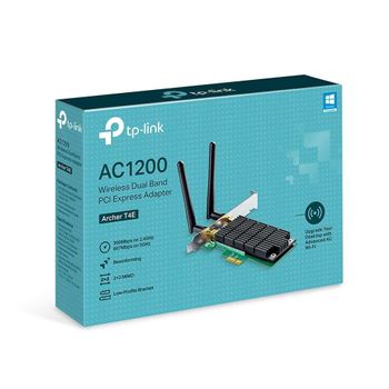 Placa de Rede Wireless TP-Link PCI Express Archer T4E AC1200 Dual Band 2.4/5Ghz
