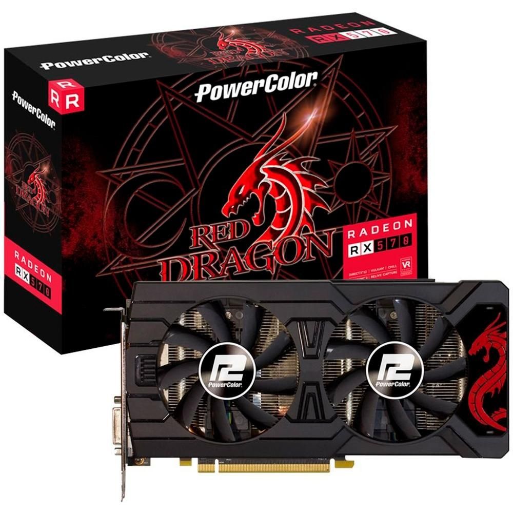 PowerColor AMD RADEON RX570搭載　4GB Placa de Vídeo VGA PowerColor AMD Radeon RX 570 Red Dragon 4GB