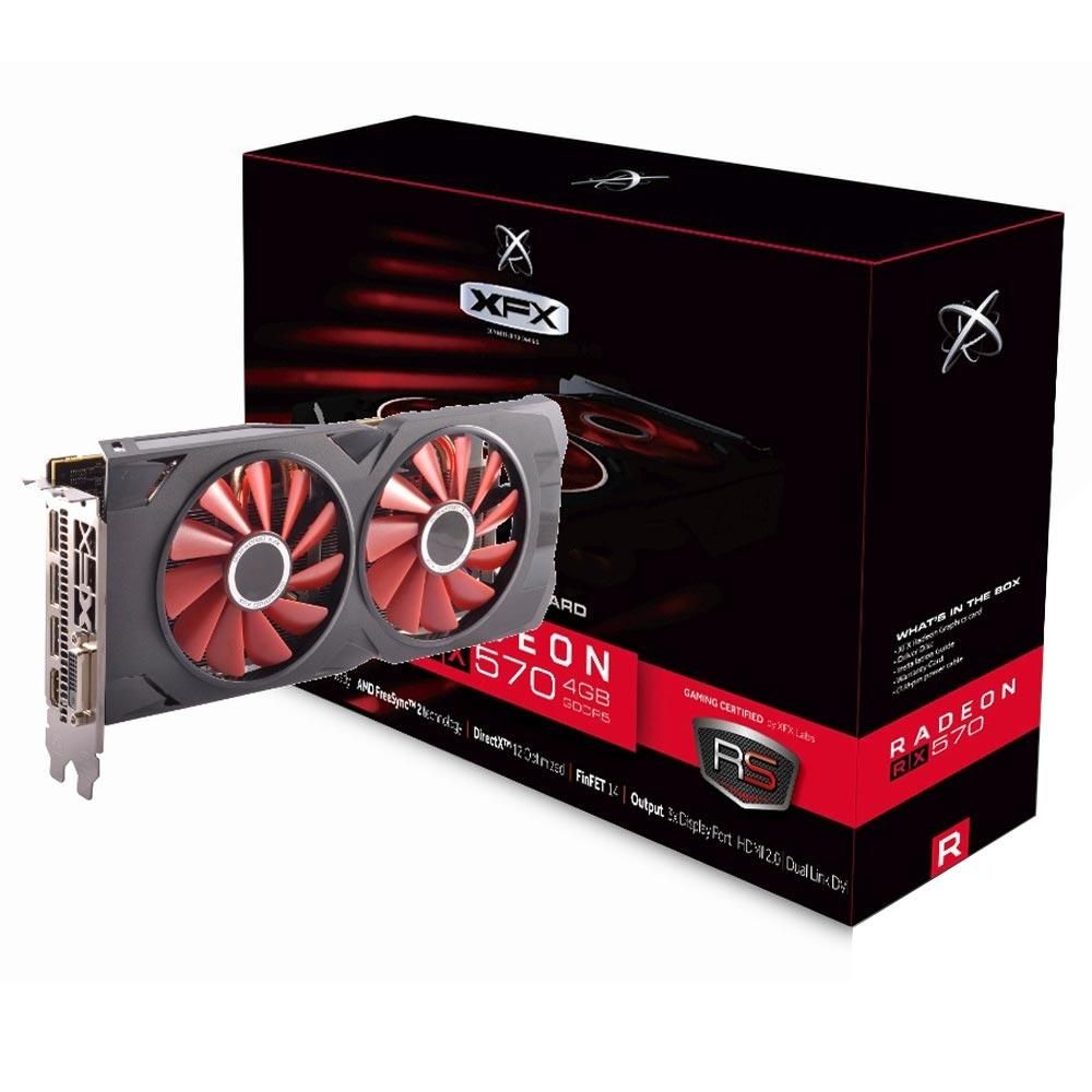 Placa de Video 4GB Radeon RX 570 XFX BLACK EDITION | ChipByte