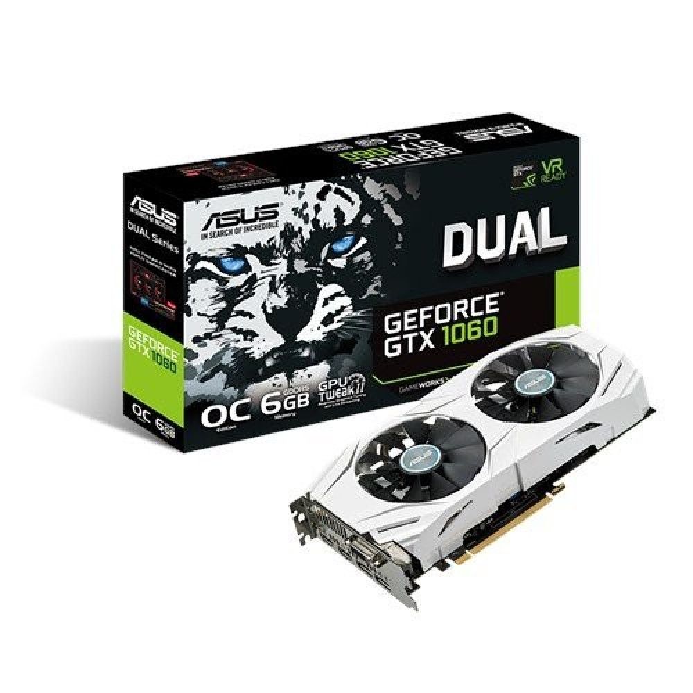 Placa de Vídeo 6GB GTX1060 OC ASUS DUAL GDDR5 192BITS - DUAL