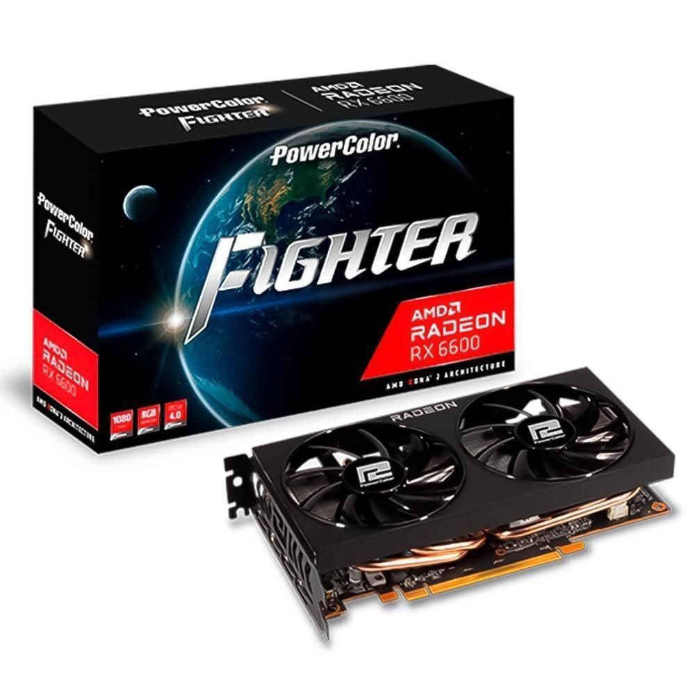 Placa de Video 8GB AMD Radeon RX 6600 PowerColor Fighter GDDR6