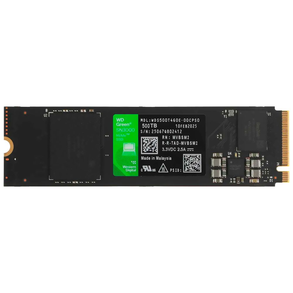 SSD WD Green SN3000 500GB M.2 PCIe Gen4 x4 NVMe - WDS500G4G0E