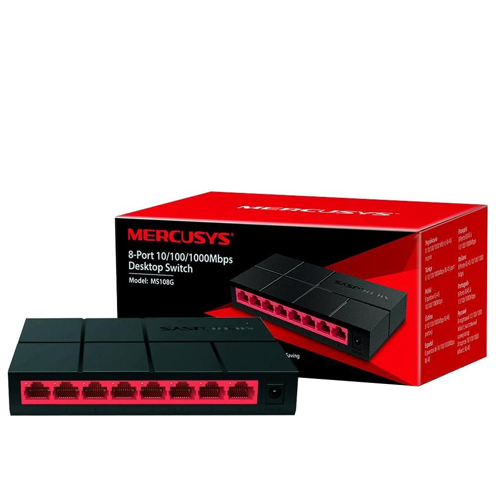 Switch 8 Portas Mercusys MS108G Gigabit | ChipByte Informática