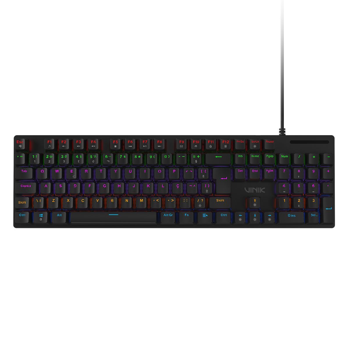 Teclado Mecânico USB Pcyes ZOT 60% LED RGB Switch Brown PZOHBWRGB