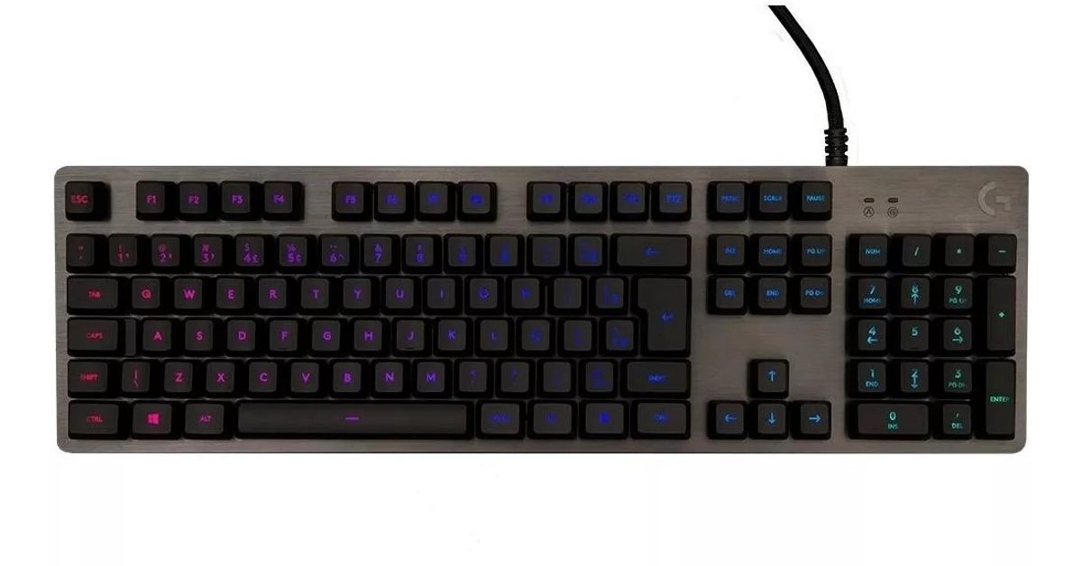 Teclado Mecânico Gamer Logitech G512 Carbon GX Brown Switch RGB ABNT2