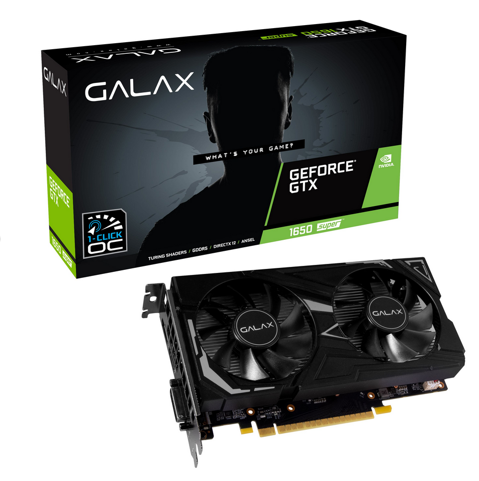Placa de Video Galax GeForce GTX 1650 Super EX (1-Click OC) 4GB GDDR6 128Bit- 65SQL8DS61EX Placa de Video Galax GeForce GTX 1650 Super EX (1-Click OC) 4GB GDDR6 128Bit- 65SQL8DS61EX