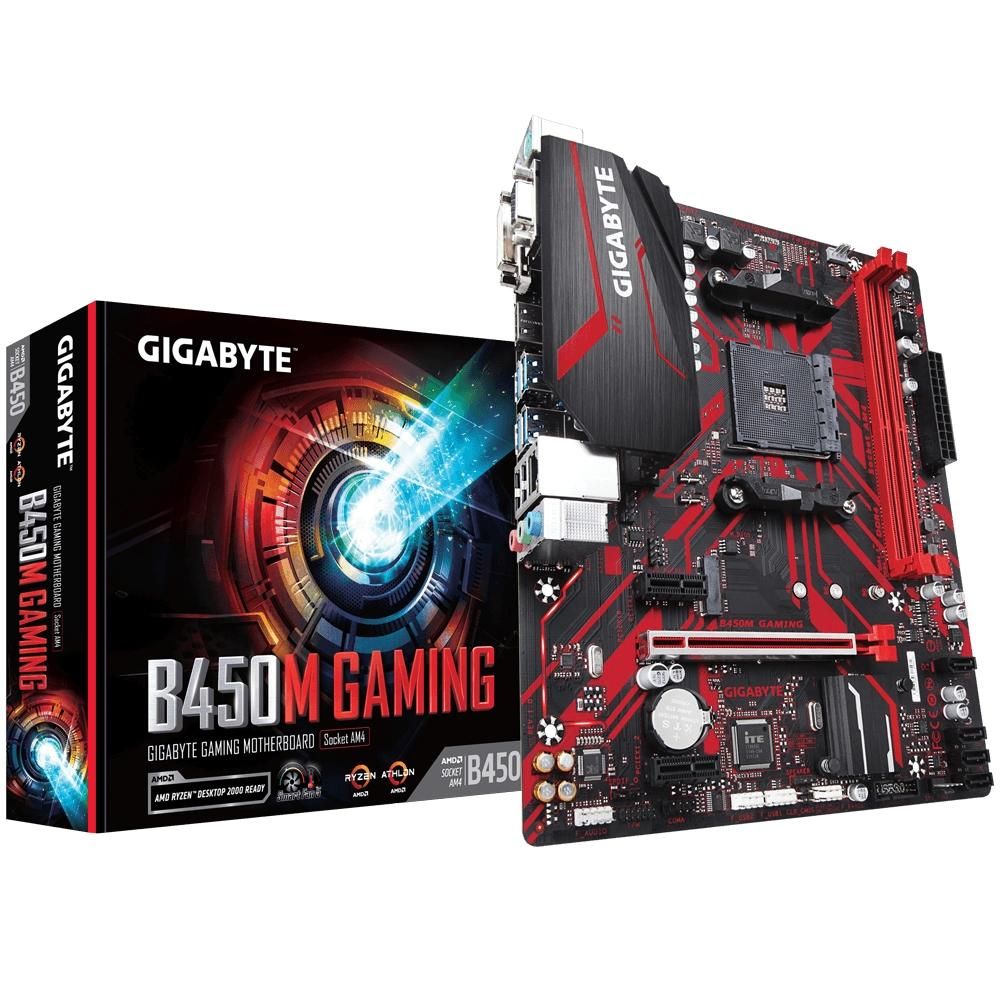 Placa Mãe Gigabyte B450M Gaming DDR4 AM4 M-ATX Placa Mãe Gigabyte B450M Gaming DDR4 AM4 M-ATX
